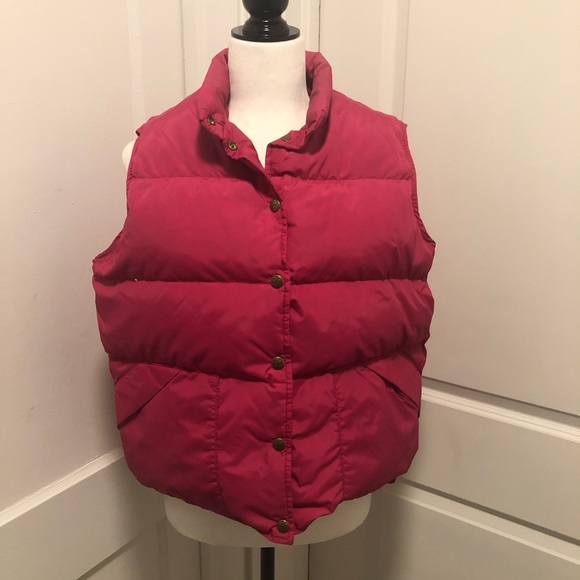 Ll bean down filled winter snow puffer vest size large - Picture 1 of 4